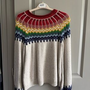 SAYLOR Red and White Knit Sweater